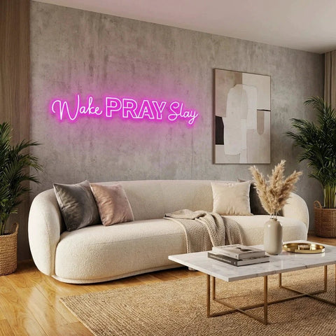Wake Pray Slay Led Neon Sign Light