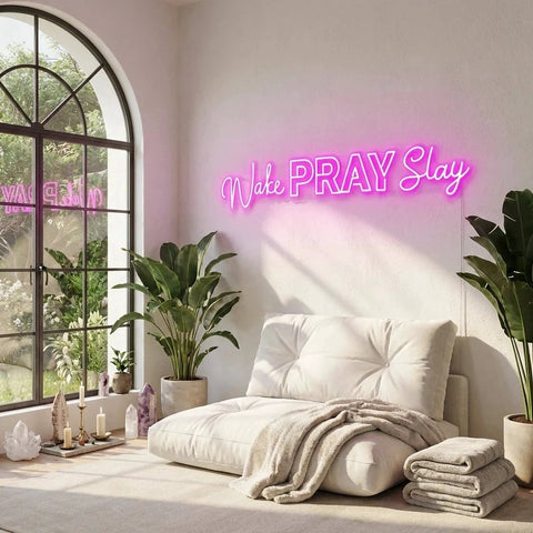 Wake Pray Slay Led Neon Sign Light