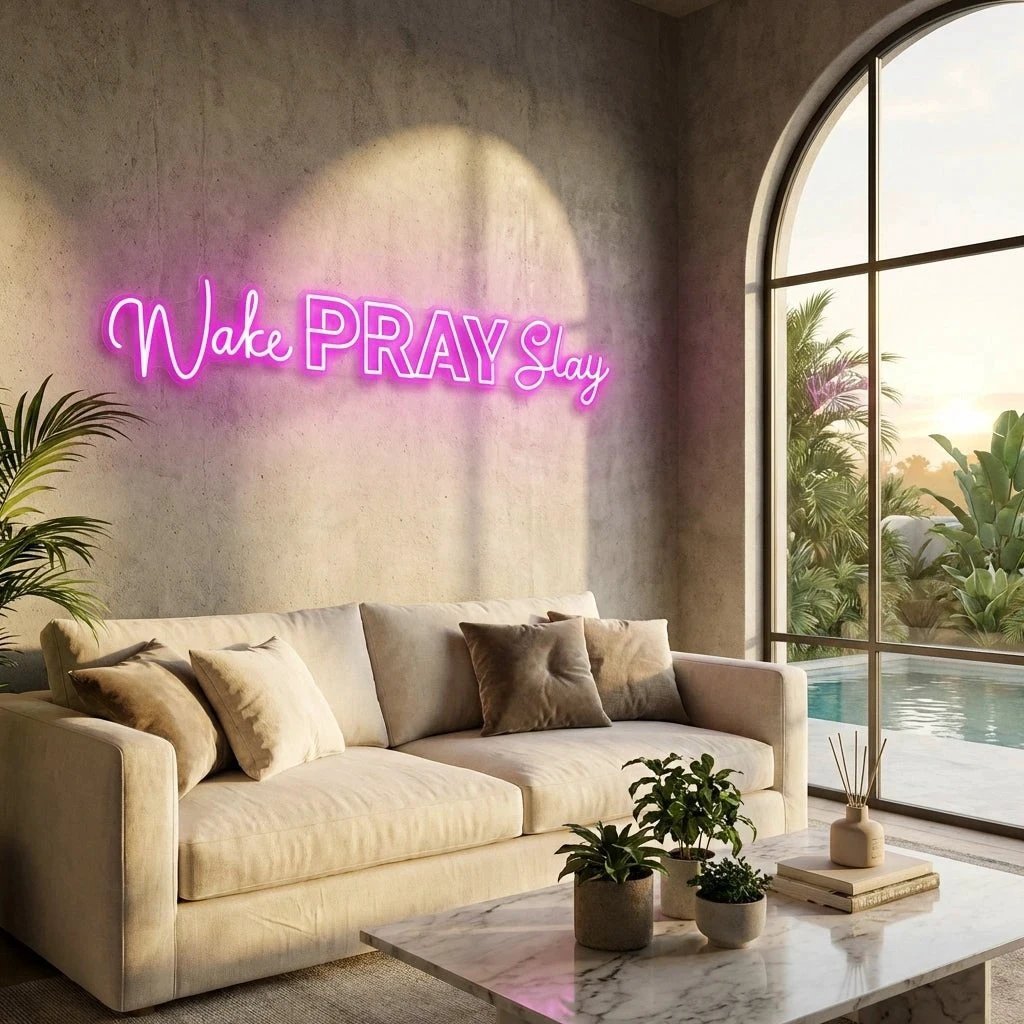 Wake Pray Slay Led Neon Sign Light
