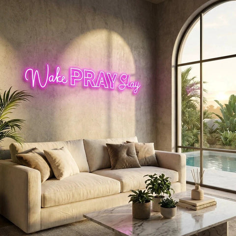 Wake Pray Slay Led Neon Sign Light