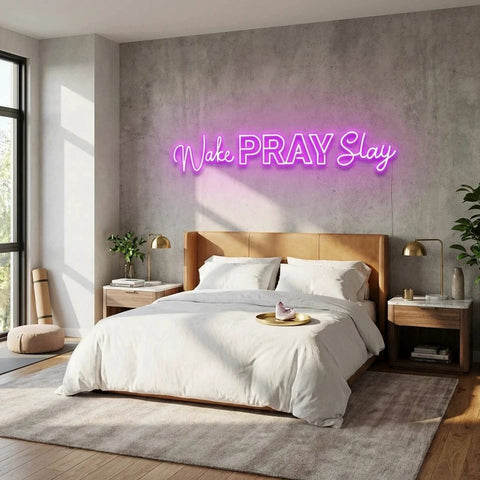 Wake Pray Slay Led Neon Sign Light