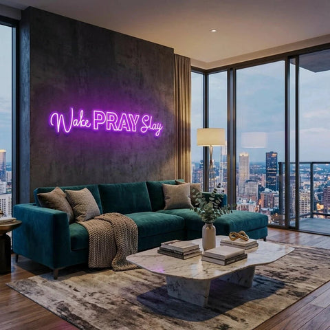 Wake Pray Slay Led Neon Sign Light