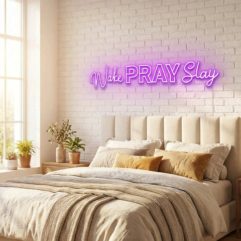 Wake Pray Slay Led Neon Sign Light