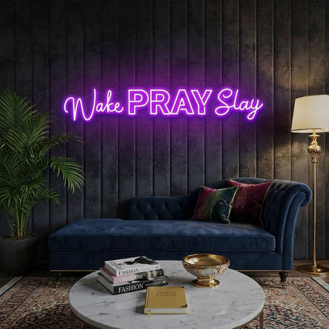 Wake Pray Slay Led Neon Sign Light