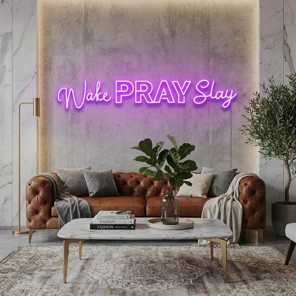 Wake Pray Slay Led Neon Sign Light