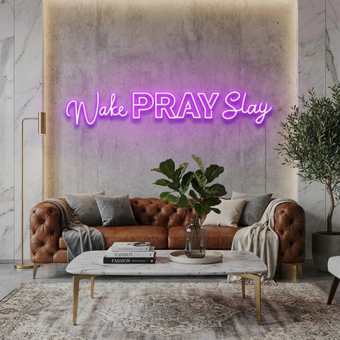 Wake Pray Slay Led Neon Sign Light