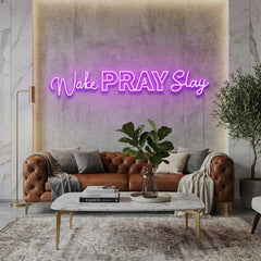 Wake Pray Slay Led Neon Sign Light