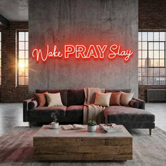 Wake Pray Slay Led Neon Sign Light