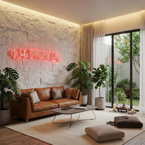 Wake Pray Slay Led Neon Sign Light
