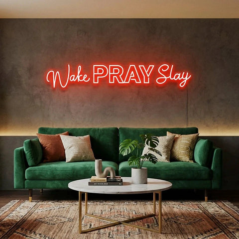 Wake Pray Slay Led Neon Sign Light