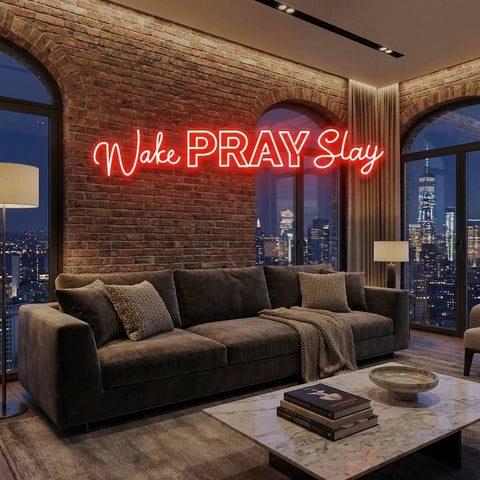 Wake Pray Slay Led Neon Sign Light