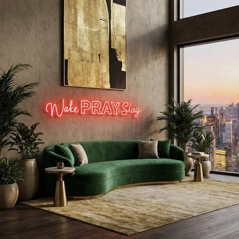 Wake Pray Slay Led Neon Sign Light