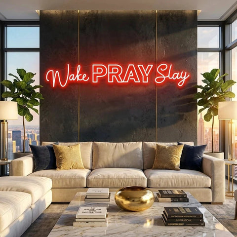 Wake Pray Slay Led Neon Sign Light