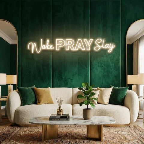 Wake Pray Slay Led Neon Sign Light