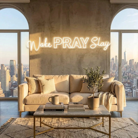 Wake Pray Slay Led Neon Sign Light