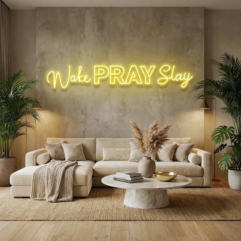 Wake Pray Slay Led Neon Sign Light