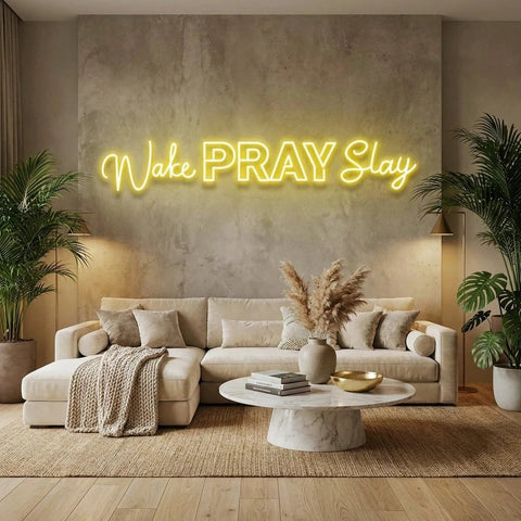 Wake Pray Slay Led Neon Sign Light