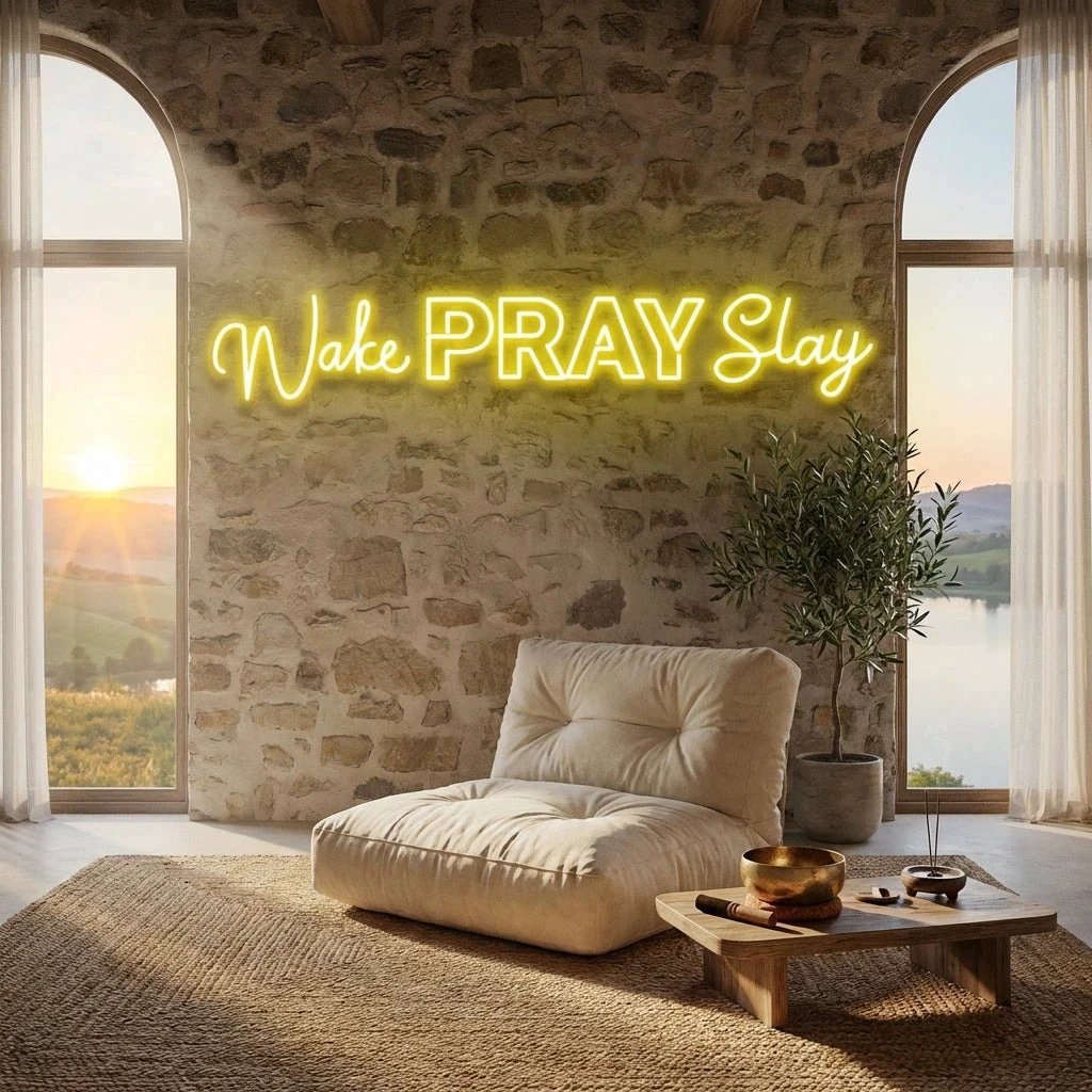 Wake Pray Slay Led Neon Sign Light