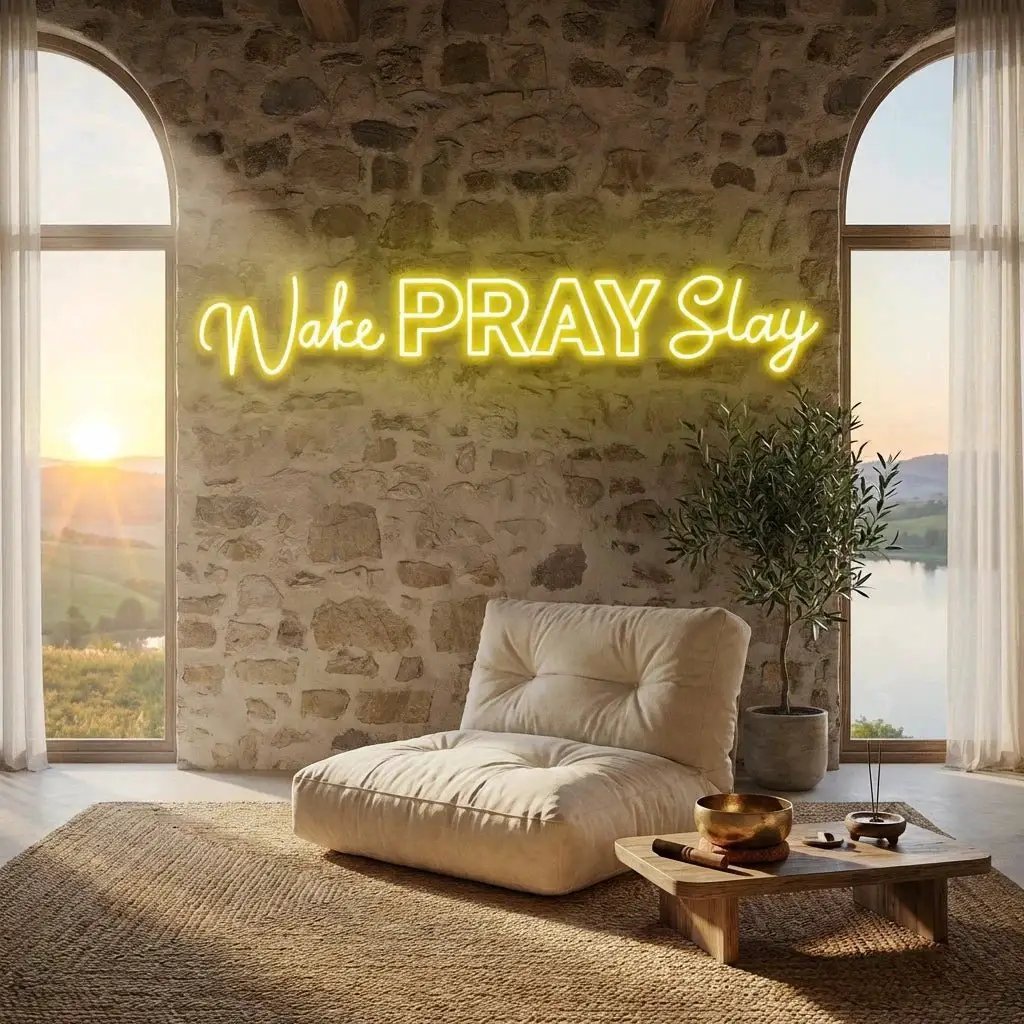 Wake Pray Slay Led Neon Sign Light