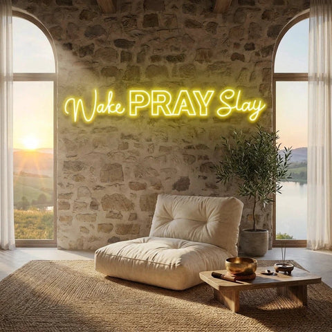Wake Pray Slay Led Neon Sign Light