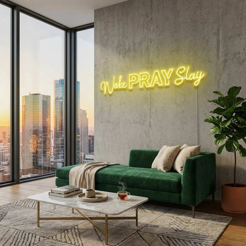 Wake Pray Slay Led Neon Sign Light