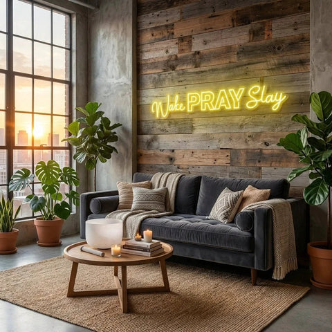 Wake Pray Slay Led Neon Sign Light