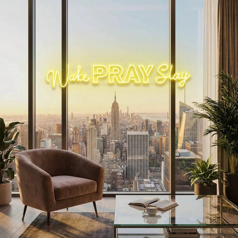 Wake Pray Slay Led Neon Sign Light
