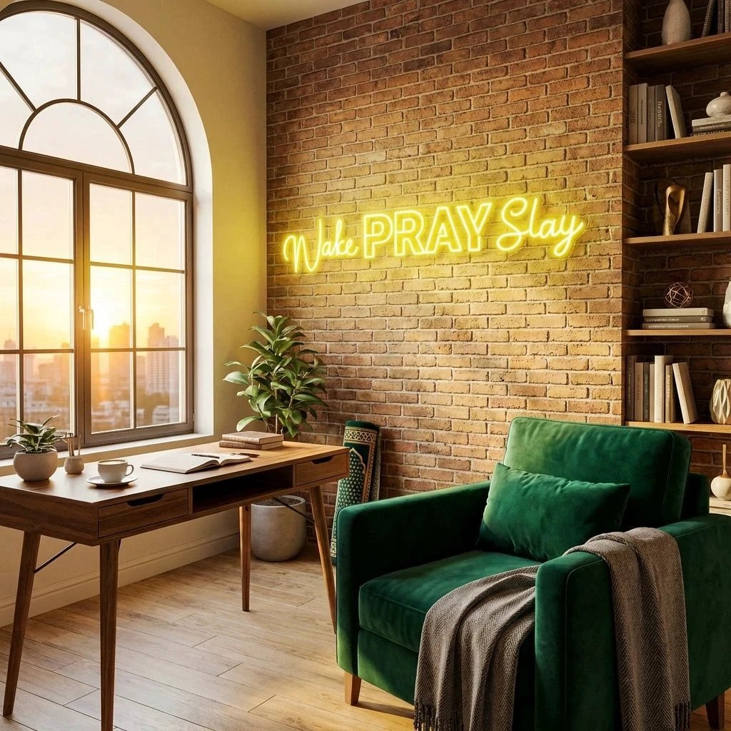 Wake Pray Slay Led Neon Sign Light