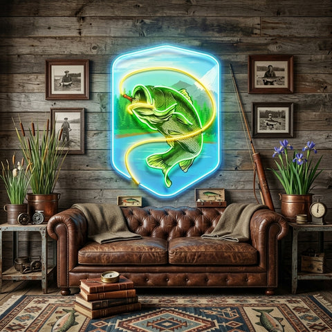 Water Flows with Fish LED Neon Sign Light Pop Art