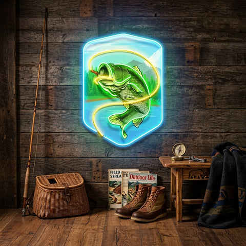 Water Flows with Fish LED Neon Sign Light Pop Art