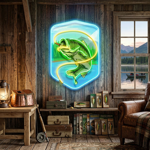 Water Flows with Fish LED Neon Sign Light Pop Art