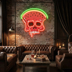 Watermelon Skull Art Work Led Neon Sign Light