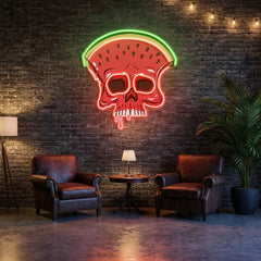 Watermelon Skull Art Work Led Neon Sign Light