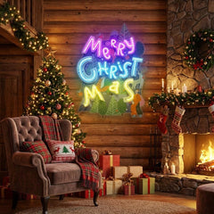 Wavy Merry Christmas Art Work Led Neon Sign Light