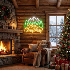 Wavy Merry Christmas Art Work Led Neon Sign Light