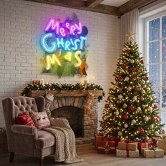 Wavy Merry Christmas Art Work Led Neon Sign Light
