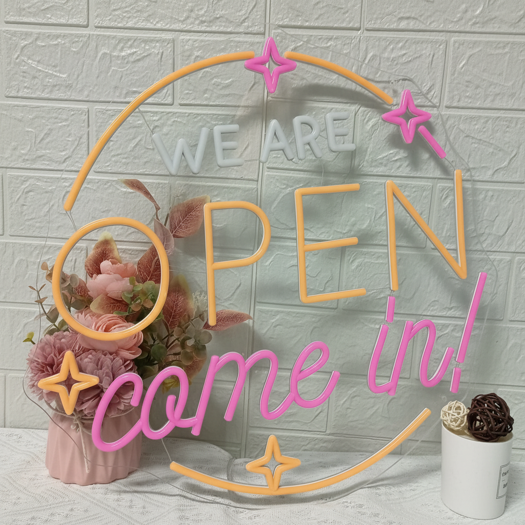 We Are Open Come In Neon Sign Shop Open Sign