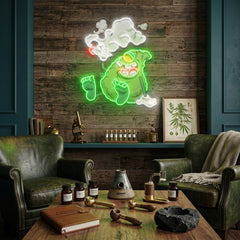 Weed Bud Cartoon Artwork Led Neon Sign Light