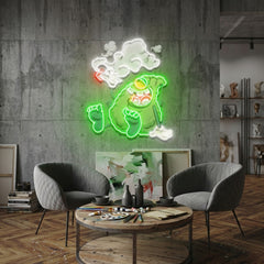 Weed Bud Cartoon Artwork Led Neon Sign Light