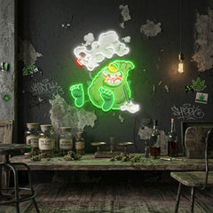 Weed Bud Cartoon Artwork Led Neon Sign Light