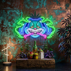 Weed Bunny Rabbit Joint Smoke Kush LED Neon Sign Light Pop Art
