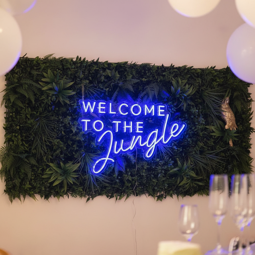 Welcome to the Jungle Neon Sign for Home Decor Party Decoration