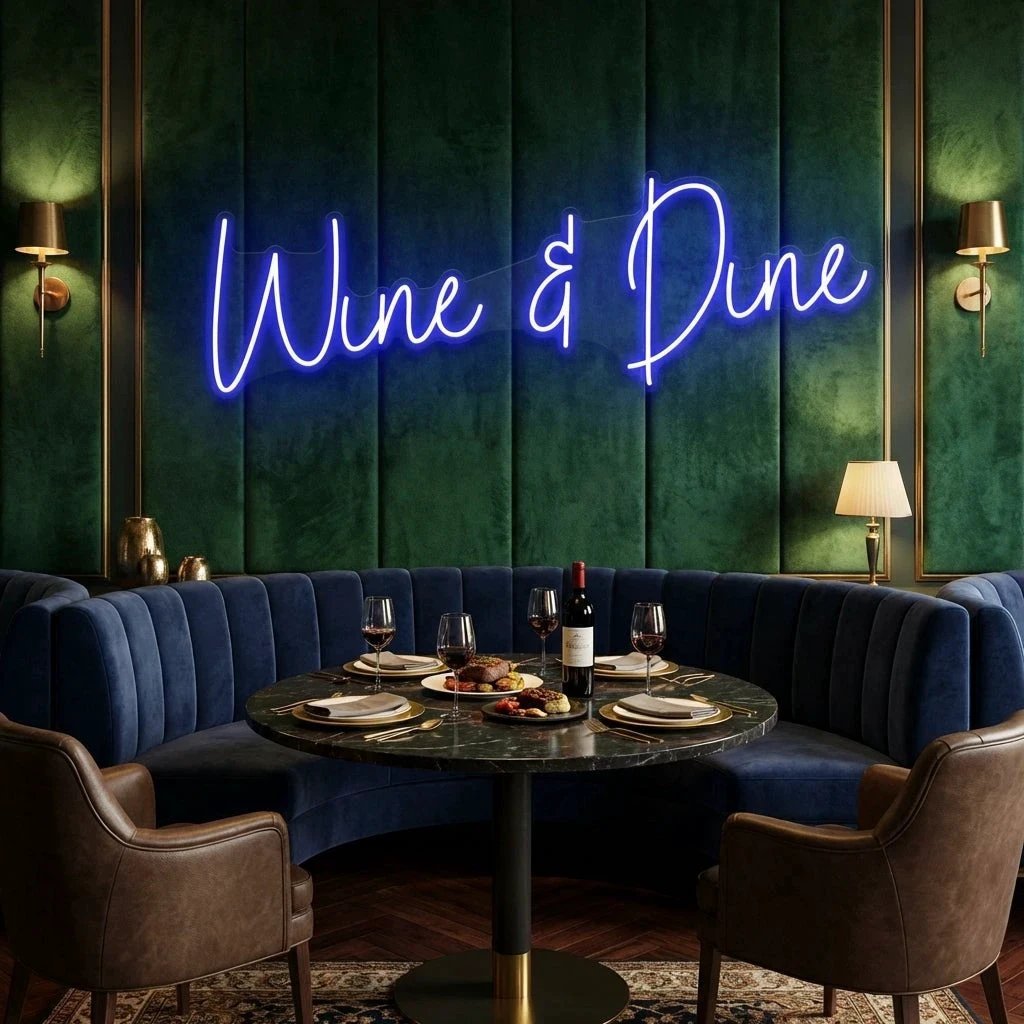Wine Dine Led Neon Sign Light