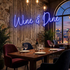 Wine Dine Led Neon Sign Light