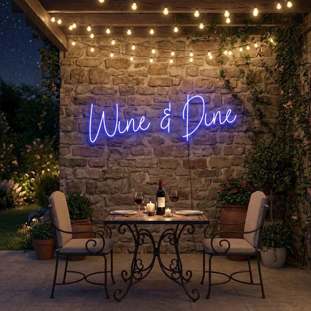 Wine Dine Led Neon Sign Light