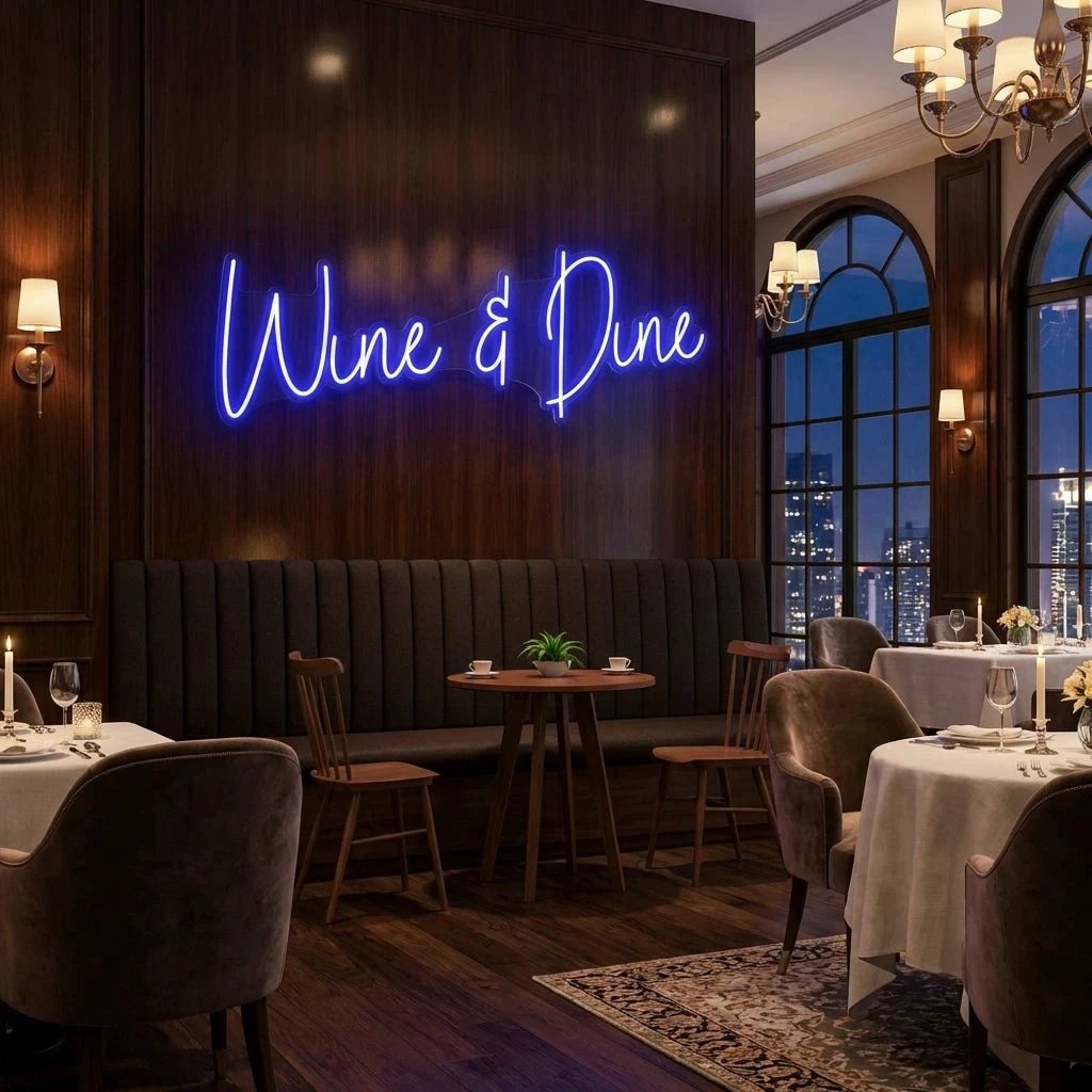Wine Dine Led Neon Sign Light