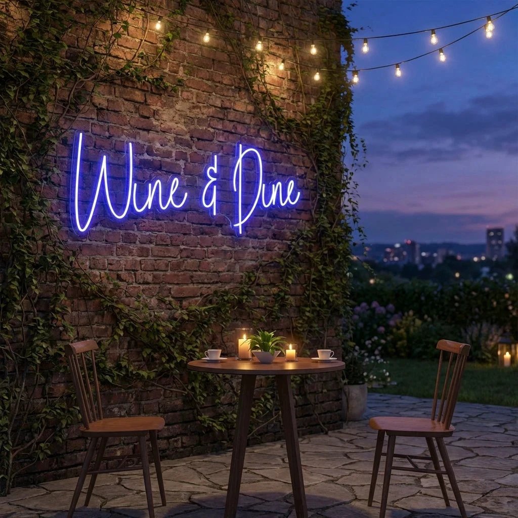 Wine Dine Led Neon Sign Light