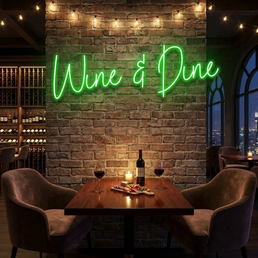 Wine Dine Led Neon Sign Light