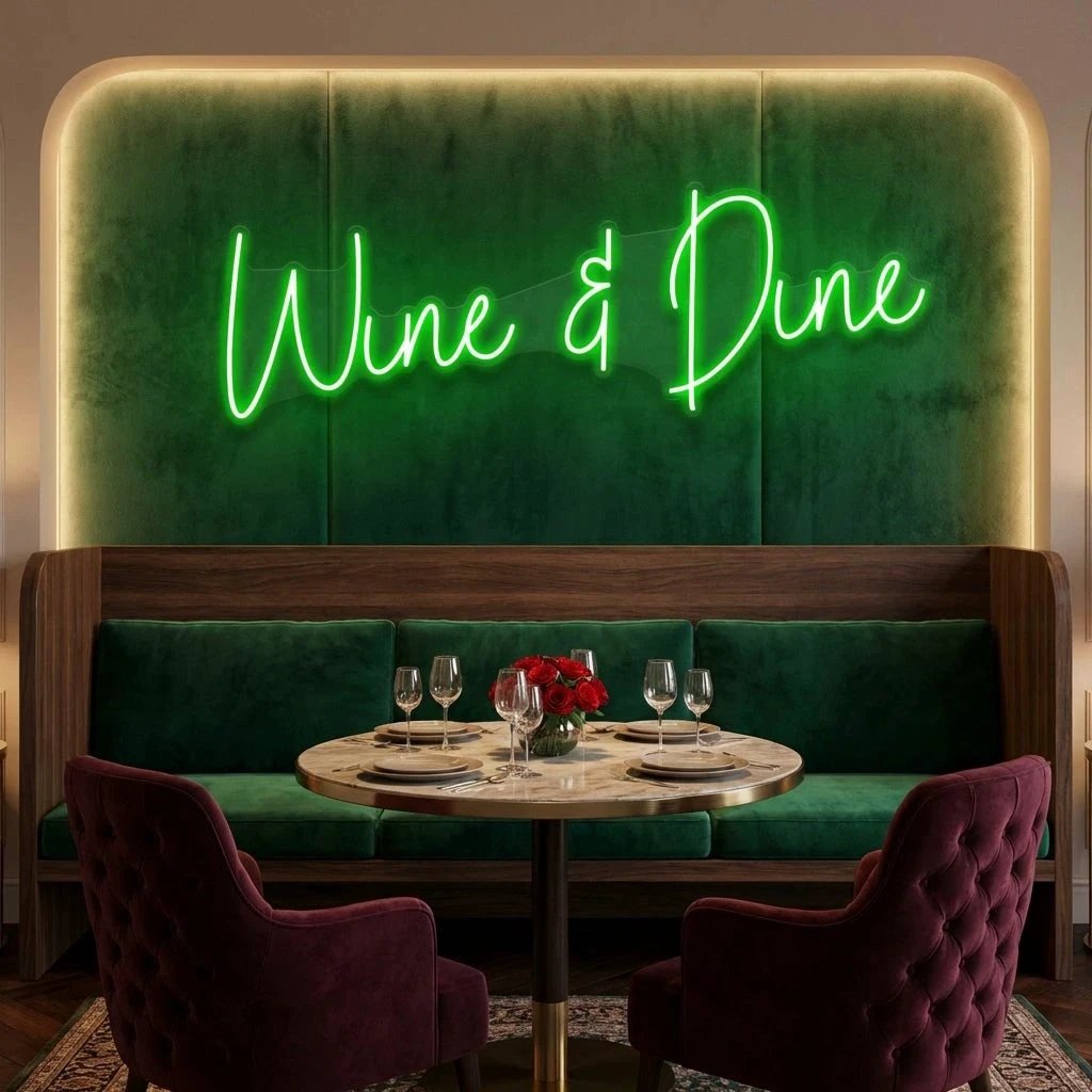 Wine Dine Led Neon Sign Light