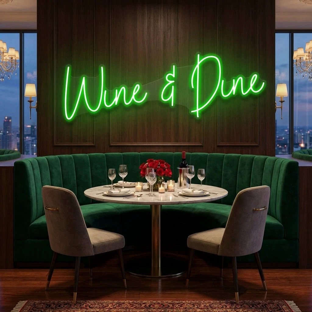 Wine Dine Led Neon Sign Light